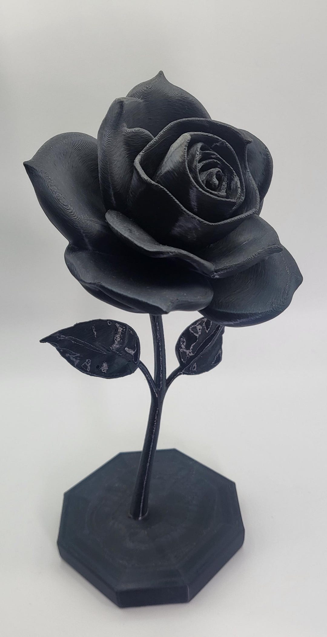 3D Printed Black Rose Sculpture | Gothic Home Decor - Etsy