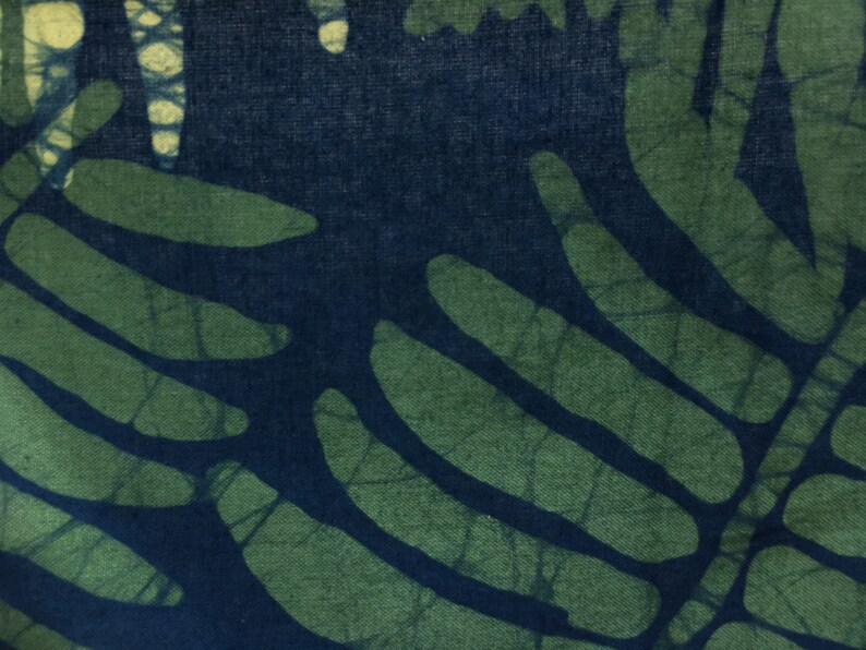 Hand-Made Leaf-Patterned Batik Napkins Set of 4