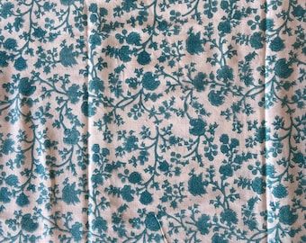 Indian Hand Block-Printed Floral King Bedspread Coverlet