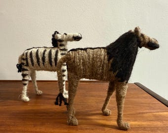 Lion and Zebra Figures / Toys