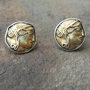 Silver Coin Stud Earrings from India