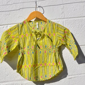 Indian Hand-block Printed Size 4/5 Shirt