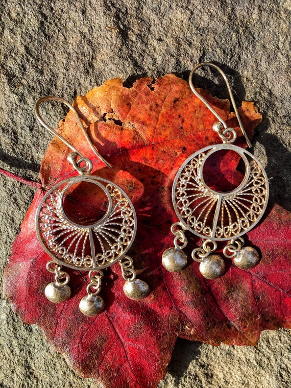 Hollow circle shop earrings