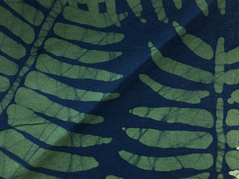 Hand-Made Leaf-Patterned Batik Napkins Set of 4