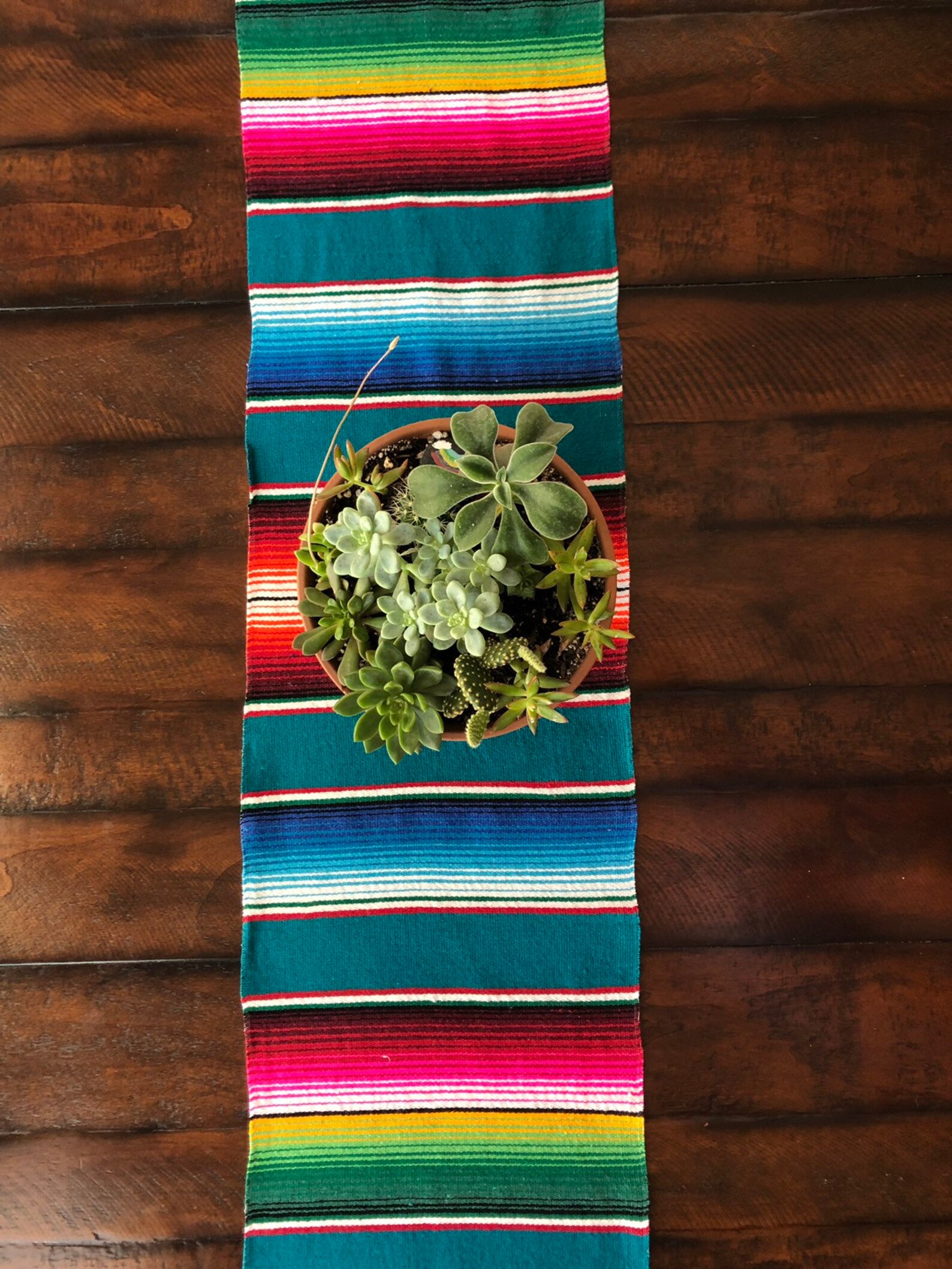 Mexican serape/zarape print table runner Etsy