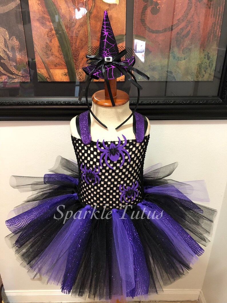 Witch Tutu Dress Witch Halloween costume Halloween Tutu Dress. Girls Costume