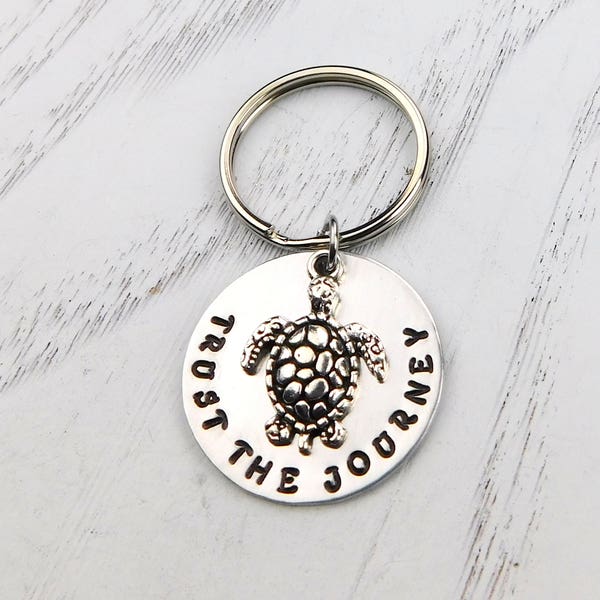 Trust The Journey Turtle Keychain, Motivational Keychain, Weight Loss Keychain, Turtle Club Keychain, Journey Keychain, Weight Watchers