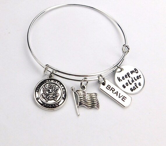 Army mom shop charm bracelet