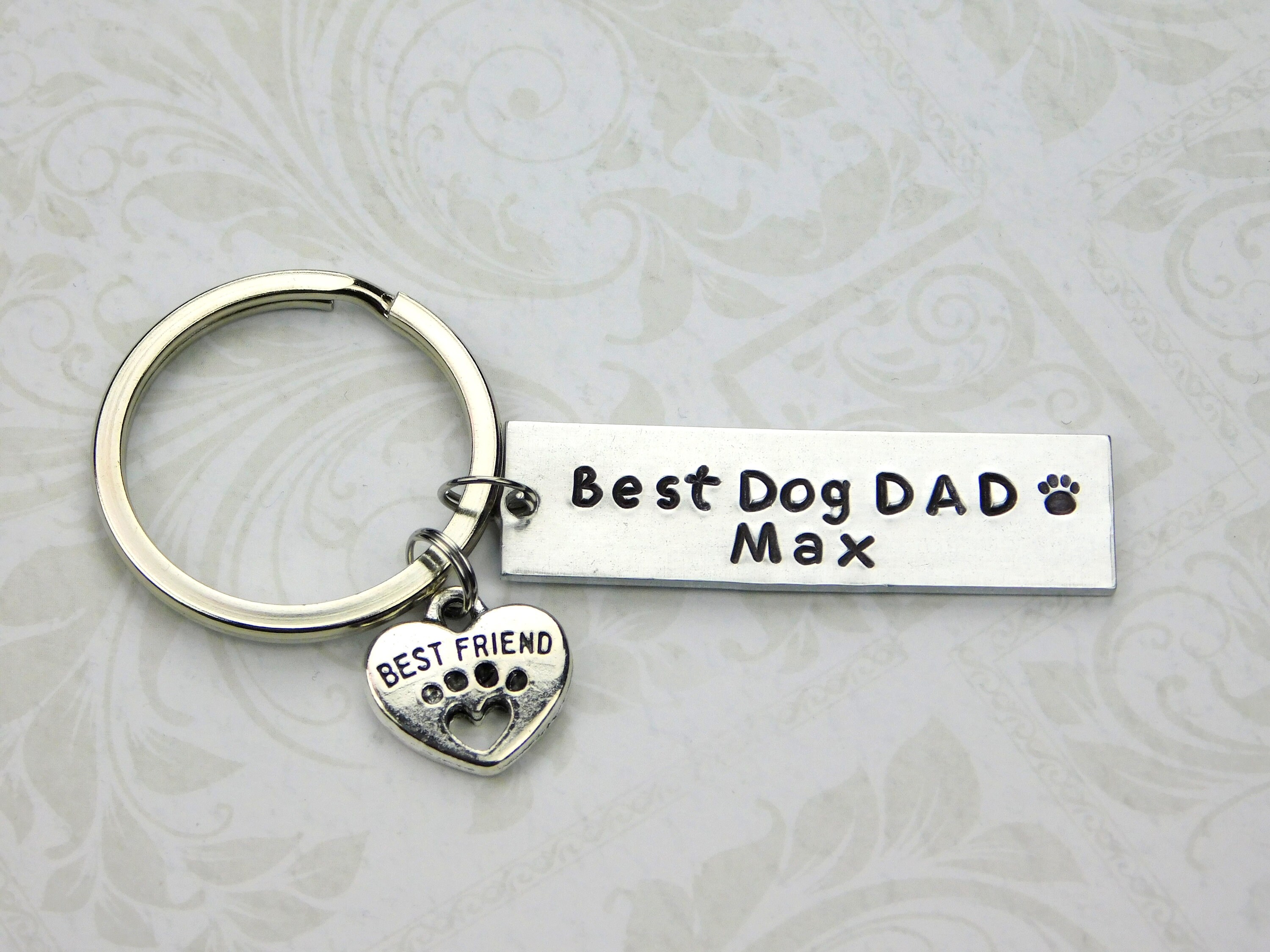 Personalized Dog Dad Keychain Best Dog Dad Gift Father's Etsy France