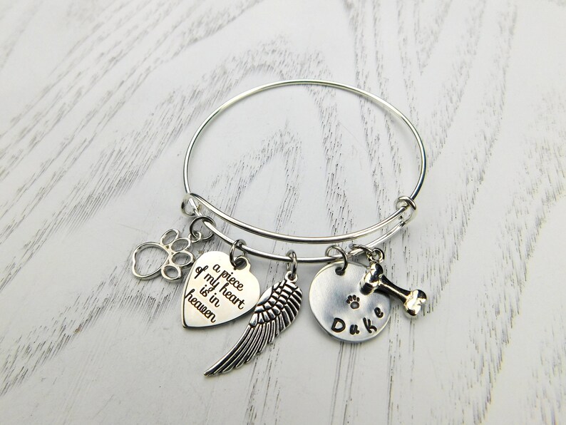 Dog Memorial Bracelet Pet Memorial Bracelet Angel Bracelet Etsy