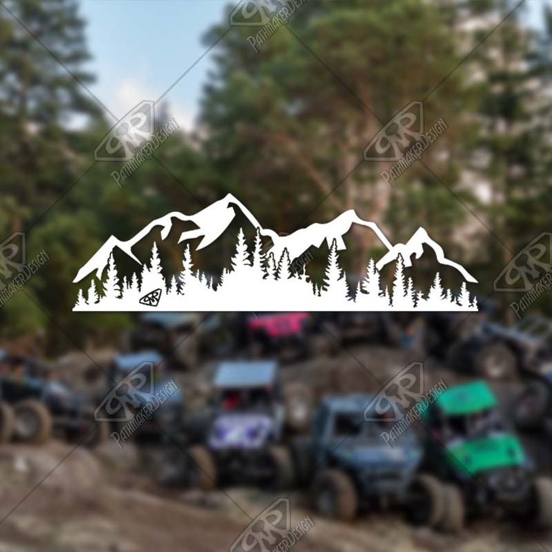 Forest & Mountains Vinyl Decal Bumper Sticker Etsy