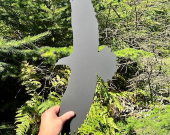 Bald Eagle Metal Wall Art, Rustic Wildlife Decor, Steel Eagle Sign, Patriotic Wall Hanging, Cabin or Man Cave Decor, Nature Gift