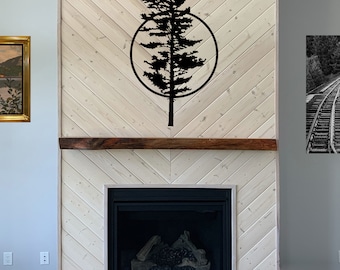 Ponderosa Pine Metal Wall Art, Rustic Pine Tree Decor, Outdoor Metal Sign, Steel Nature Wall Decor, Cabin or Cottage Gift, Forest Wall Art