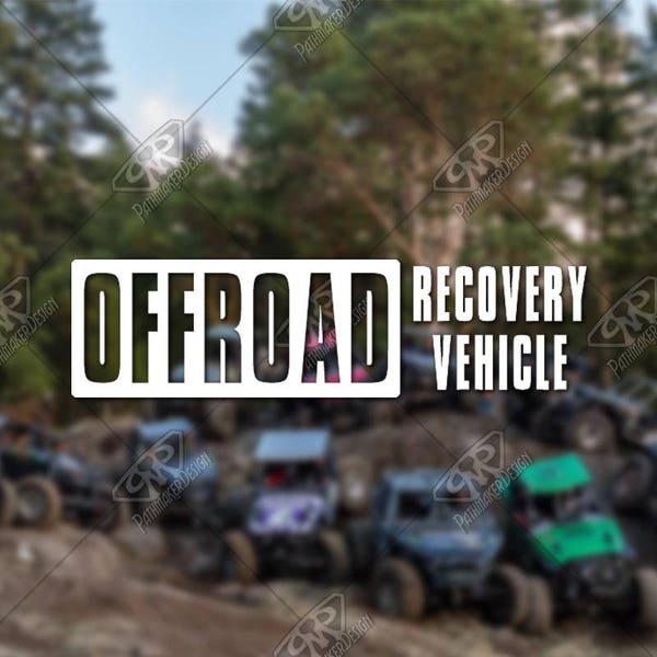 Offroad Recovery Vehicle Vinyl Decal, Bumper Sticker perfect for Truck Window Decal, Car Hood Decal or Camper Decal