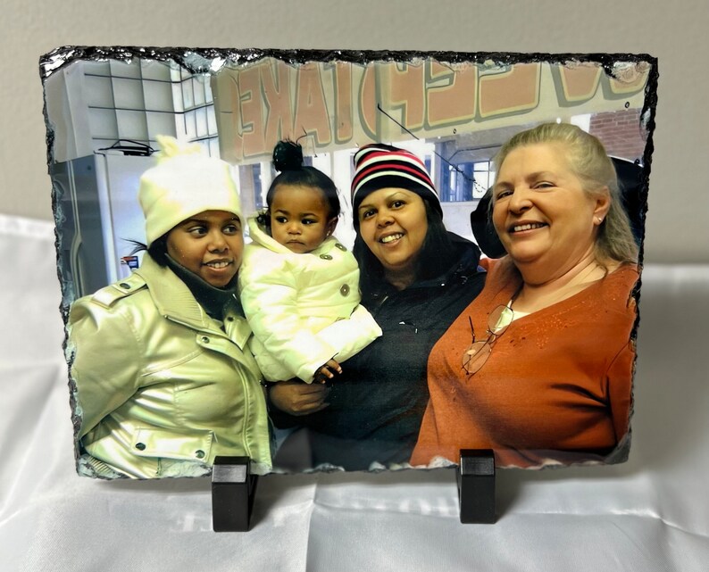 Custom Photo Print on Slate Stone Photo Print Slate Back Etsy