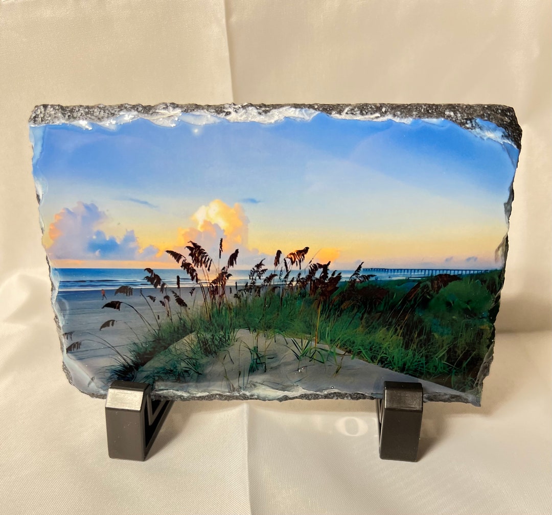 Custom Photo Print on Slate Stone Photo Print Slate Back Etsy