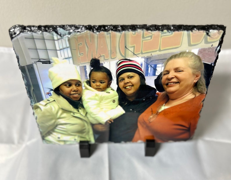 Custom Photo Print on Slate Stone Photo Print Slate Back Etsy