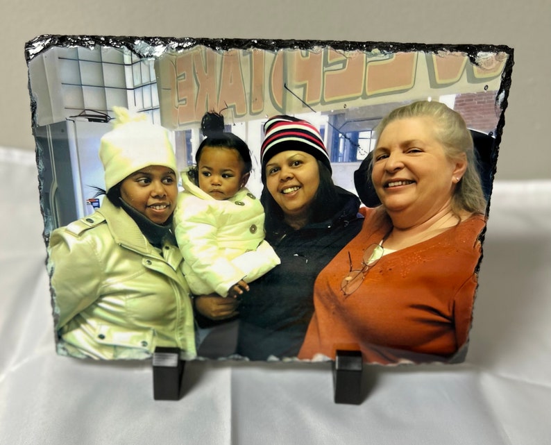 Custom Photo Print on Slate Stone Photo Print Slate Back Etsy