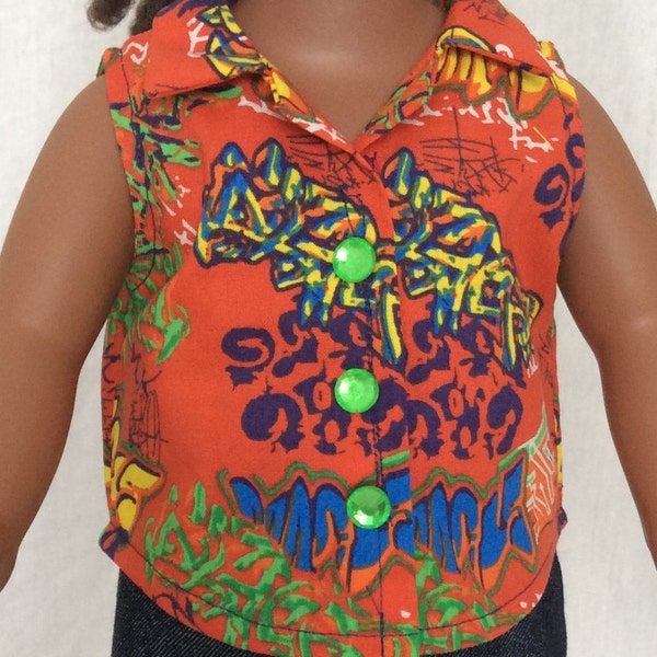 Summer Tops for Play dates and School Handmade to fit an 18 inch Doll, Girls Casual Dressing,