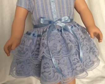 Feest- en speeldatumjurk gemaakt om te passen bij een pop van 18 inch - One of a Kind - Handgemaakt, kerkverjaardagsfeestjurk, date night dress, avondjurk