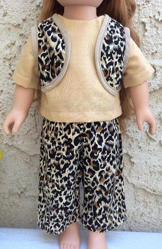 Capri Pants and Vest Set for Play date and School Handmade to fit an 18 inch Doll, Back to School Outfit, Birthday Playdate Outfit