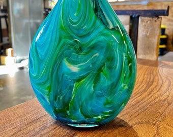 Coastal Swirl Teardrop Vase