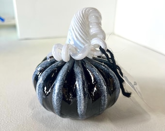 MINI Black and White Stripe Pumpkin