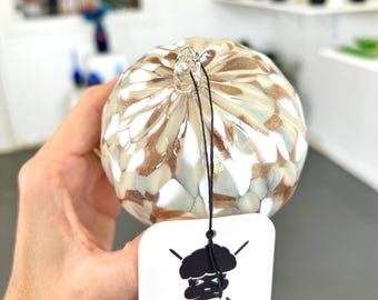 Cookie Dough Ornament - Ribbed- Handblown Glass