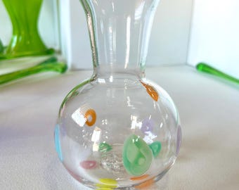 Handblown Glass Murrini Bud Vase