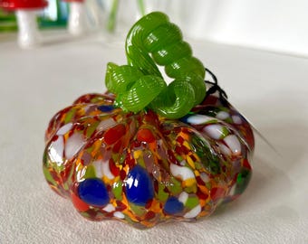 MINI Handblown Glass Pumpkin - Art Teacher Series