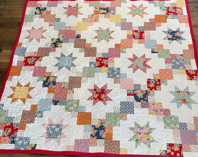 Multi-colored Patchwork Quilt - Etsy
