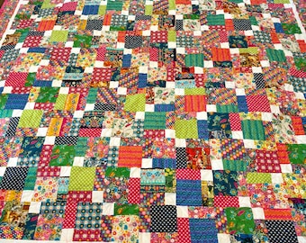 Multi-colored Patchwork Quilt - Etsy