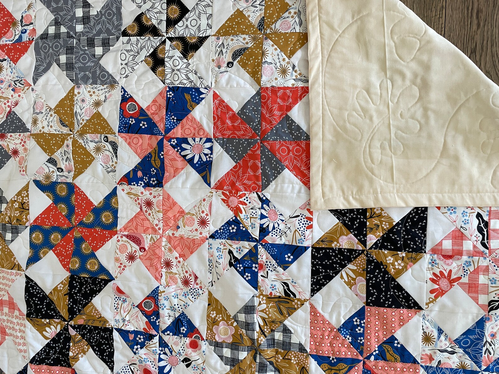 Multi-colored Patchwork Quilt - Etsy