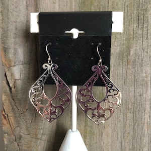 Sterling Silver &quot;Swirl&quot; Hoop Earrings Southwestern