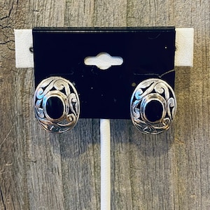 Onyx Sterling Silver Earrings Southwestern