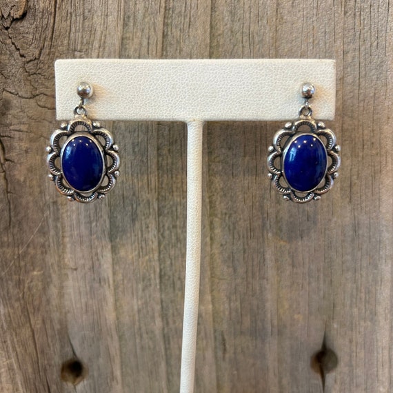 Lapis Sterling Silver Earrings Carolyn Pollack - image 8