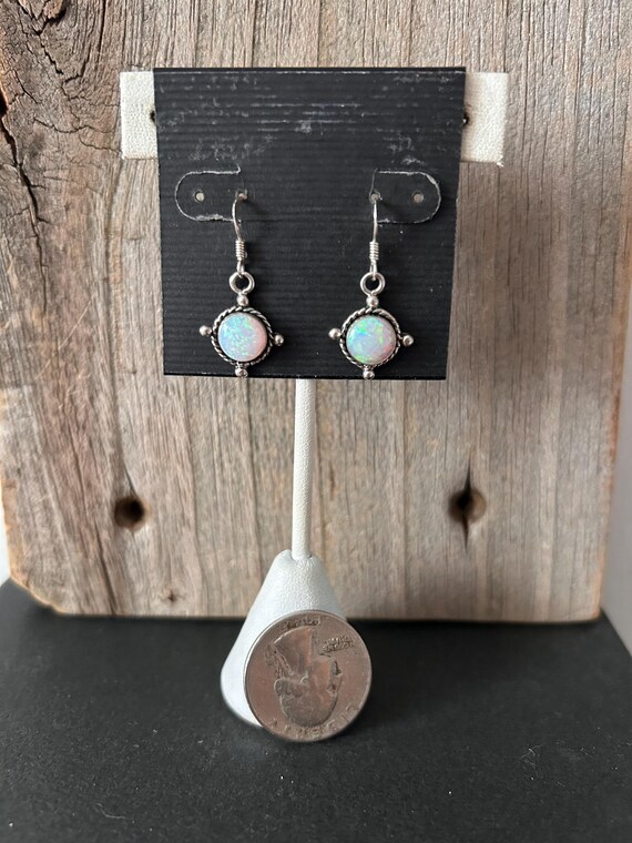 Opal Sterling Silver Earrings - image 4