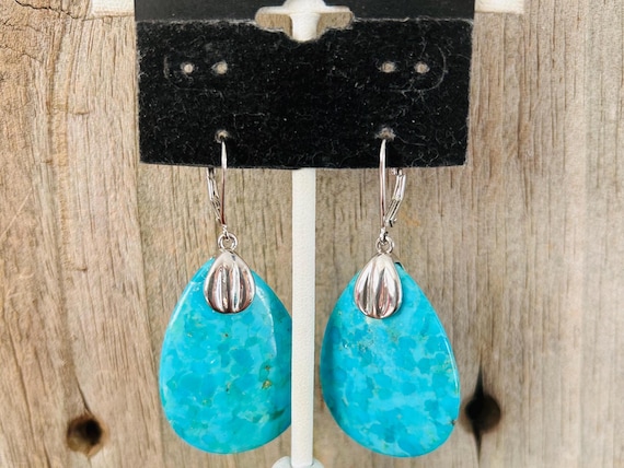 Turquoise Sterling Silver Earrings BBJ