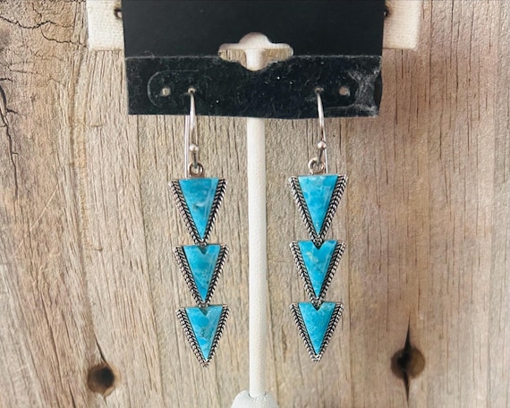 Turquoise Sterling Silver Earrings BBJ