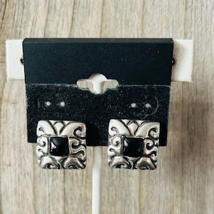 Zina Onyx Sterling Silver Earrings