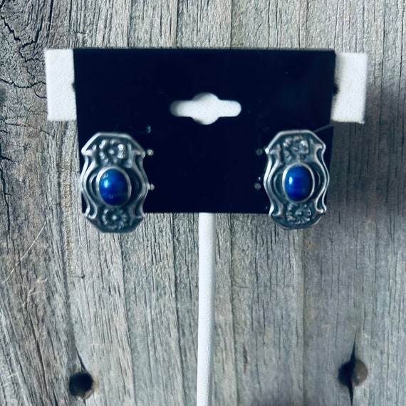 Lapis Sterling Silver Earrings Tane