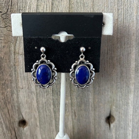 Lapis Sterling Silver Earrings Carolyn Pollack - image 6