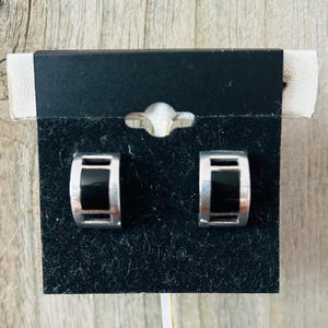 Onyx Sterling Silver Earrings Southwestern
