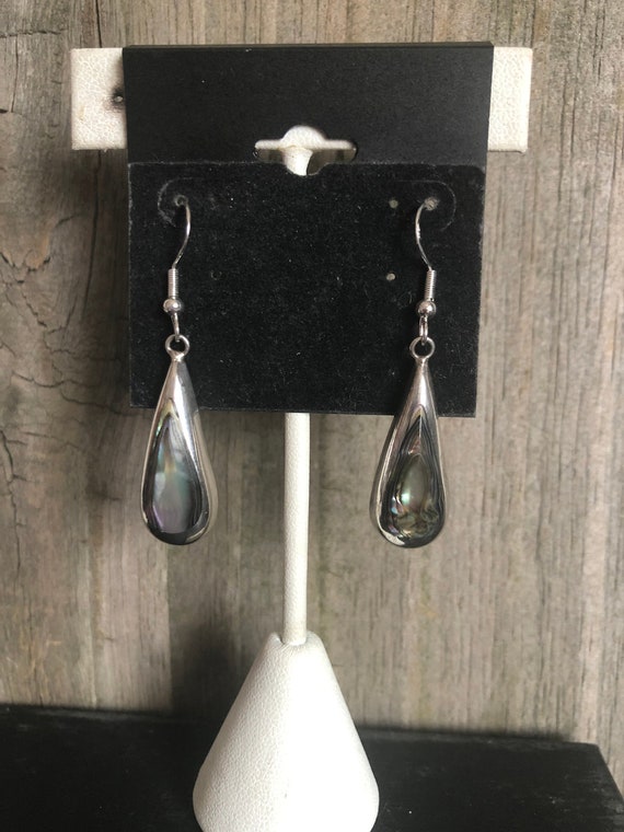 Abalone Sterling Silver Earrings Southwestern - image 1