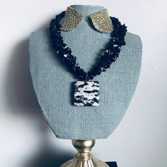 Sunwest Silver Zebra Jasper Sterling Silver Necklace