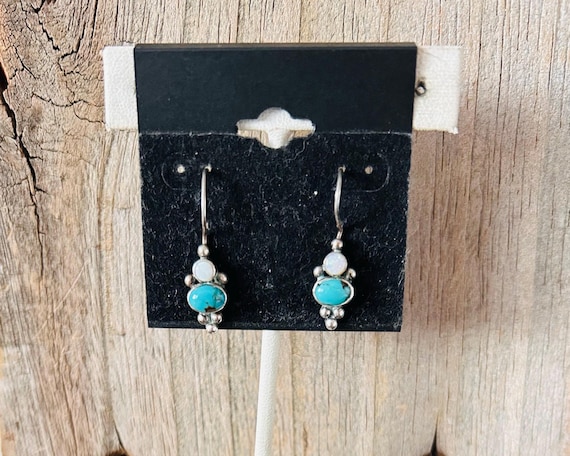 Janice Girardi Turquoise Moonstone Sterling Silver Earrings