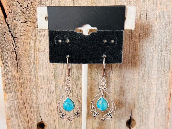 Turquoise Sterling Silver Earrings BBJ