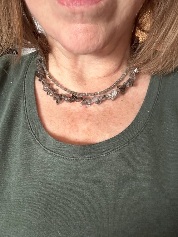 Labradorite Sterling Silver Multistrand Necklace - image 2