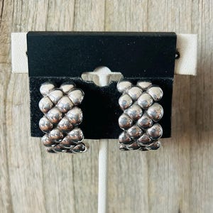 Sterling Silver Half Hoop Earings Israel