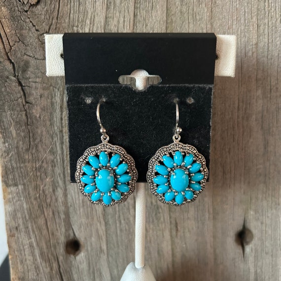 Turquoise Sterling Silver Earrings - image 4